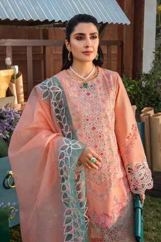 Rangrasiya Premium Eid 2024 Collection- Peach Suit