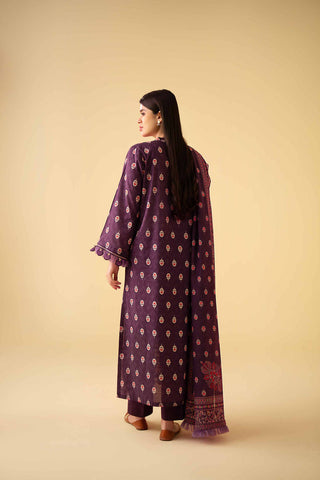 2 Piece Set in Purple- Nishat Linen 2024 Collection