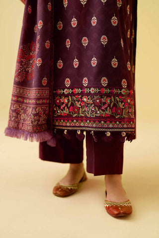 2 Piece Set in Purple- Nishat Linen 2024 Collection