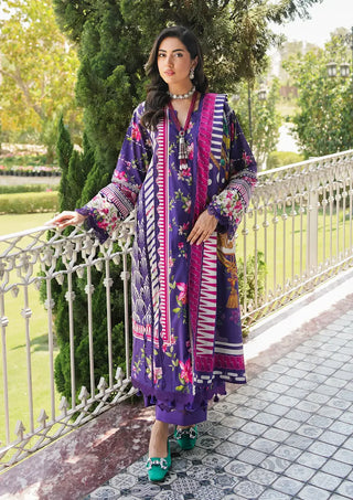 Bloomie Purple Multicolour Lawn Suit- Elaf Prints Collection 2024