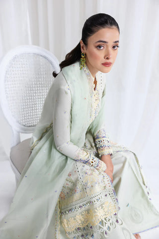 Qalamakar Eid Edit Luxury Lawn Collection-Mint Green Suit