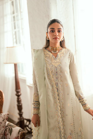 Qalamakar Eid Edit Luxury Lawn Collection-Mint Green Suit