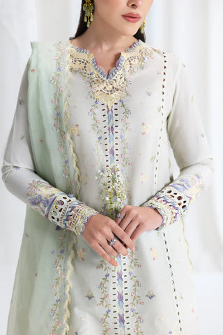 Qalamakar Eid Edit Luxury Lawn Collection-Mint Green Suit