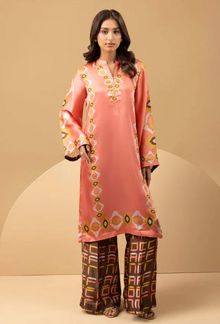 Adan Libas Printed Shamoz Silk 2-Piece Co-Ord Set Collection | Winter Elegance