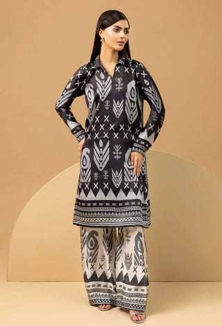 Adan Libas Printed Shamoz Silk 2-Piece Co-Ord Set Collection | Winter Elegance