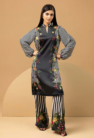 Adan Libas Printed Shamoz Silk 2-Piece Co-Ord Set Collection | Winter Elegance