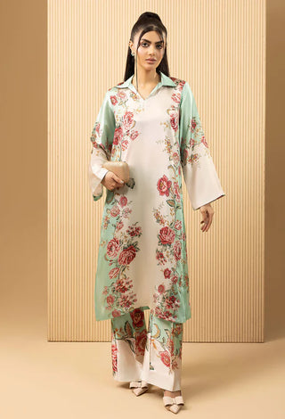 Adan Libas Printed Shamoz Silk 2-Piece Co-Ord Set Collection | Winter Elegance