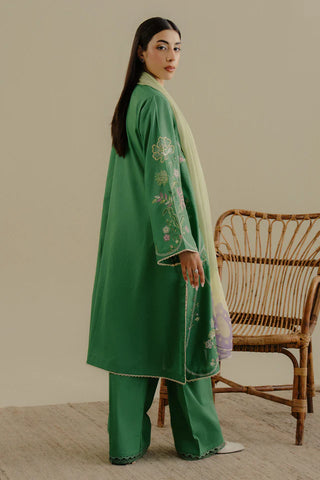 Coco  By Zara Shahjahan Lawn Summer Collection- Deep Green Suit