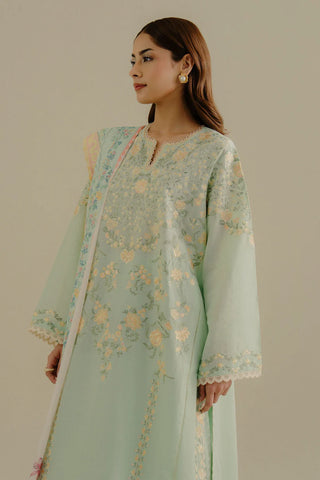 Coco By Zarar Shahjahan Lawn Collection- Sea Green Suit