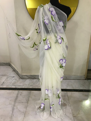 Love for Chiffons – Pure Chiffon Sarees with Crepe Blouses, Hand-Painted & Ombré Perfection!