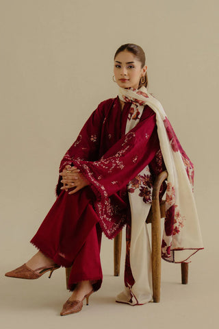 Yana Red- Coco Lawn 2025 by Zara Shahjahan